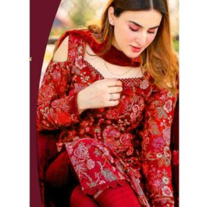 Bareeze DHANAK EMB 3pc WITH DHANAK EMB DUPPATA