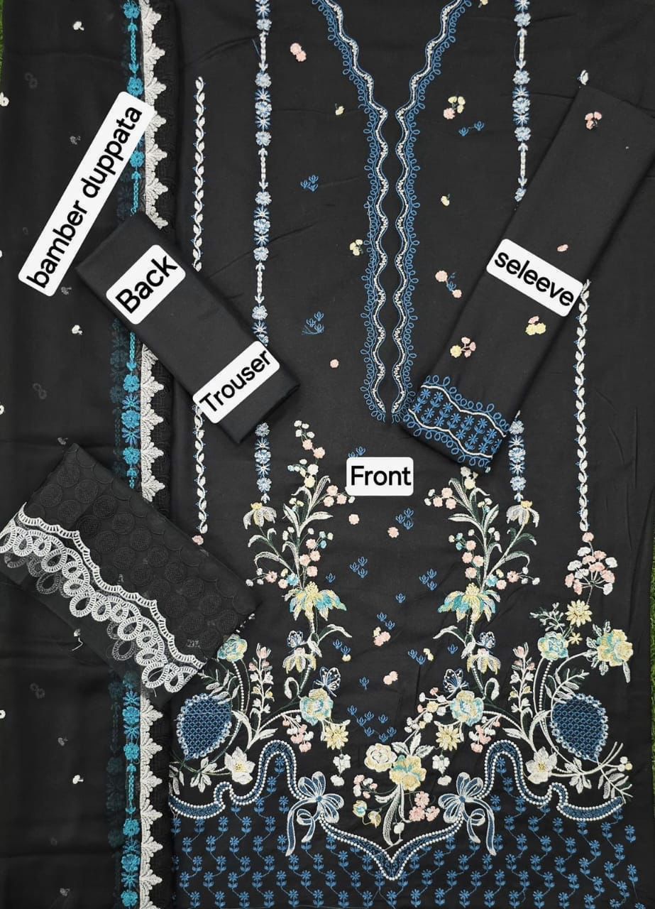 Zara Shahjahan DHANAK EMB 3pc WITH BAMBER EMB DUPPATA - Image 3