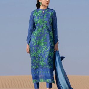 Sapphire DHANAK EMB 3pc WITH DHANAK EMB DUPPATA