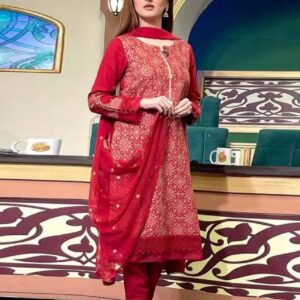 Bareeze DHANAK EMB 3pc WITH DHANAK EMB DUPPATA