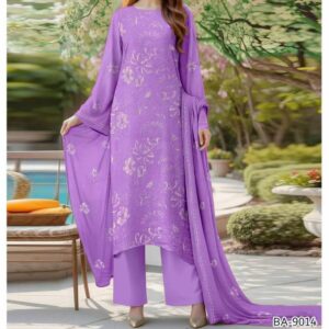 Bareeze DHANAK EMB 3pc WITH DHANAK EMB DUPPATA