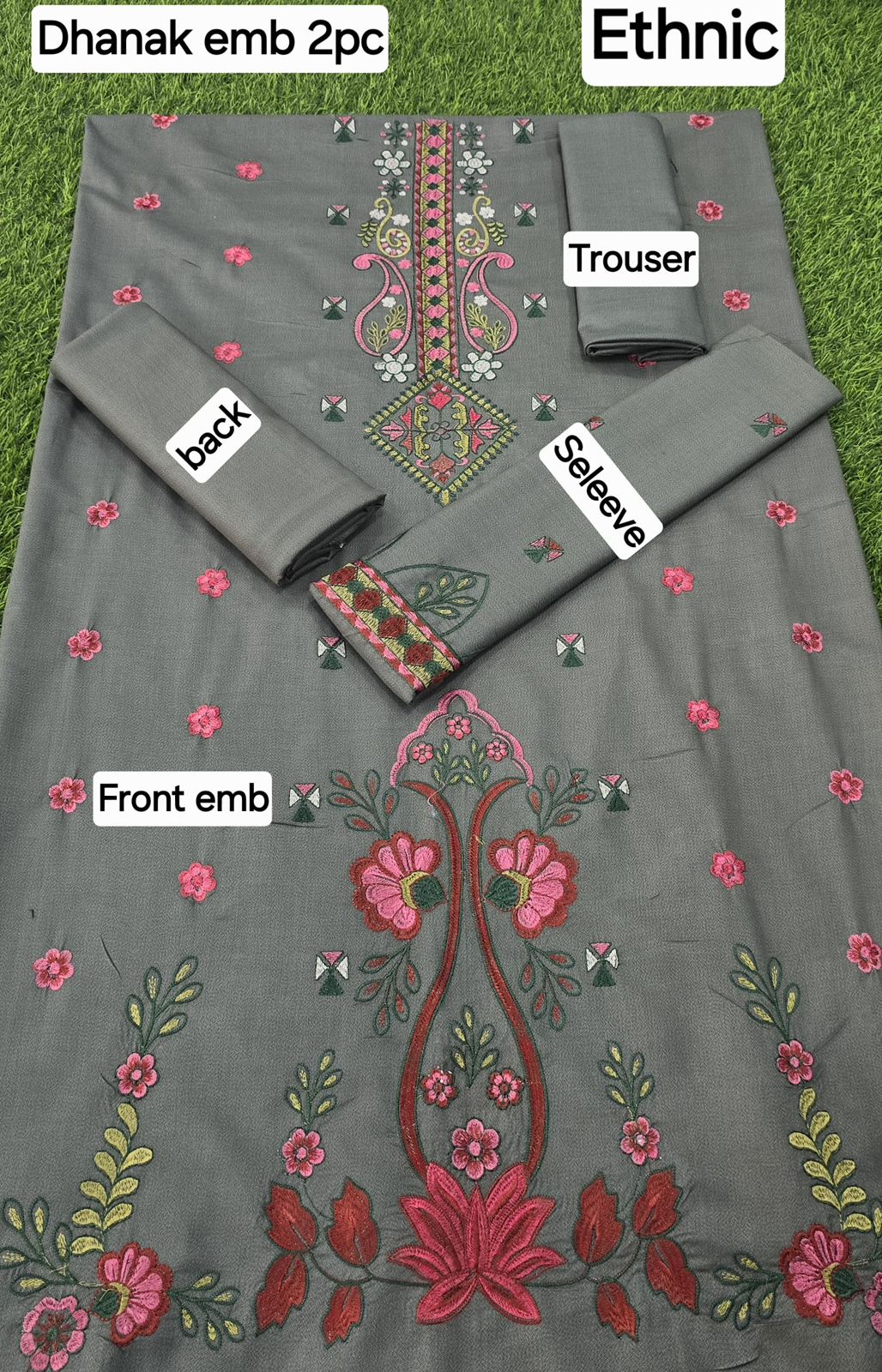 Ethnic DHANAK EMB 2PC - Image 2