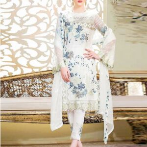 Ramsha DHANAK EMB 3pc WITH DHANAK EMB DUPPATA